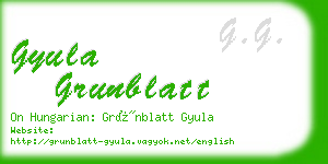 gyula grunblatt business card
